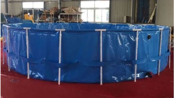 40000L Katlanabilir PVC Tente Yuvarlak Balık Tankı Balık Göleti Plastik Tank Açık Balık Göleti