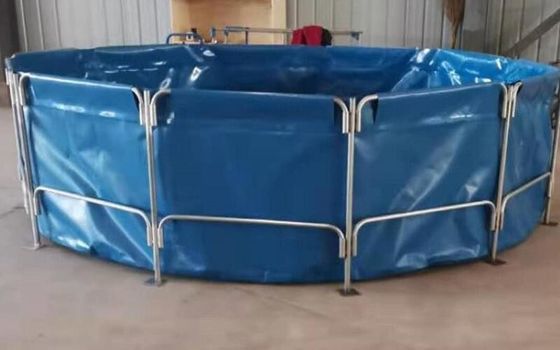 4m Çaplı Katlanabilir PVC Tente Tilapia Balık Yetiştiriciliği Tankı Katlanabilir Balık Tankı