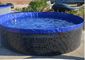 16m Diametresi 301.440 Litre Katlanabilir Yuvarlak Balık Havuzu PVC Tarpaulin Açık Balık Tankı