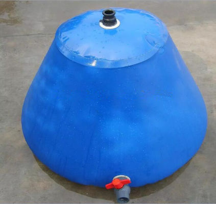 2000L PVC Katlanabilir Yağmur Suyu Tankı Yangın Söndürme Kendinden Daimi Su Deposu İçin Yuvarlak Üst