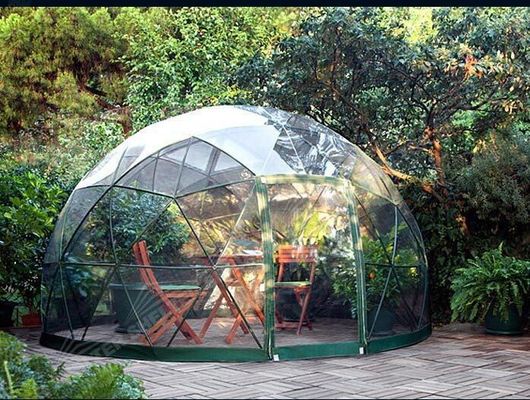 Çelik Çerçeve Dome Kamp Çadırı ile Özelleştirilmiş Suya Dayanıklı Rüzgar Geçirmez Hareketli Jeodezik Kubbe Çadır