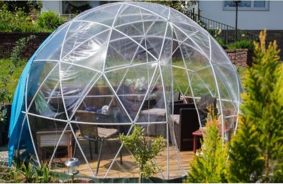 Çelik Borulu ve Şeffaf Kapaklı Dome Parti Çadırları ile 5M Lüks Jeodezik Kubbe Çadır