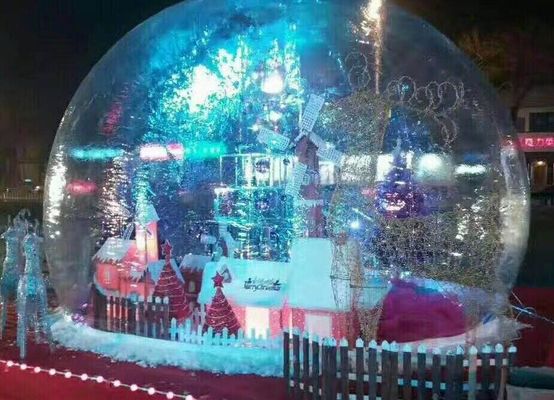 PVC Şeffaf Dev Şişme Gösteri Topu, Noel Promosyonu İçin Şişme Kar Küresi
