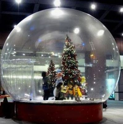 Noel Etkinlikleri İçin Kar Küresi / Kristal Top Şişme Kabarcık Çadır Şişme Parti Çadırı