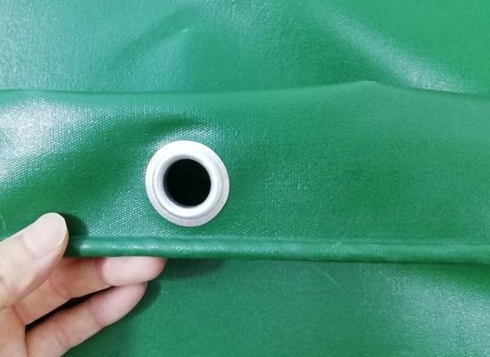 650gsm Suya Dayanıklı UV Stabilize PVC Kamyon Kapağı B1 Yeşil Renkli Alev Geciktirici