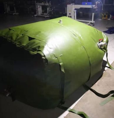 Dayanıklı 3m3 Yakıt Depolama Tankları Katlanmış TPU Kaplı Şişme Yakıt Tankı Yüksek Mukavemetli Malzeme