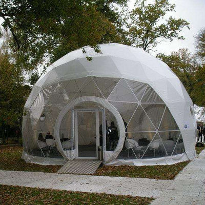 Açık Otel Kamp PVC 10m Jeodezik Kubbe Çadır Kapı Kubbesi ile Kamp Çadırı Kubbe Parti Çadırları