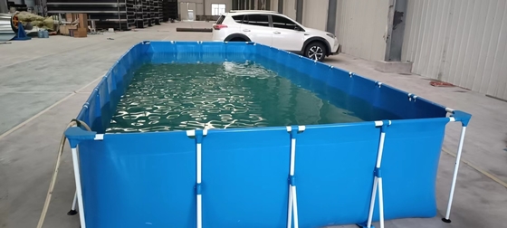 25Mx5M Dış PVC Tarpaulin Yüzme Havuzu Metal Çerçeve