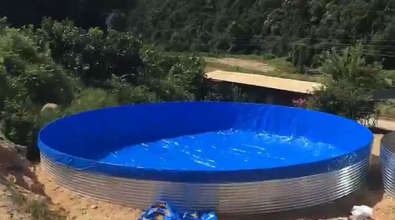 Galvanize Yaprak Akvaryumlar Tarpaulin Balık Tankı 50000 Litre