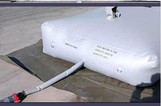 9000 litre Hareketli PVC Tarpaulin Su Depolama Tankı Kuraklığa dayanıklı