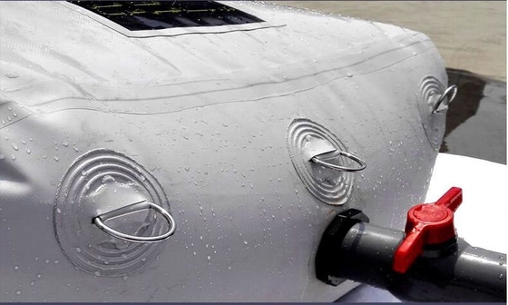 2000 litre Yangın söndürme PVC Tarpaulin Su depolama tankı Uzun borular Tasarım Kuraklığa dayanıklı