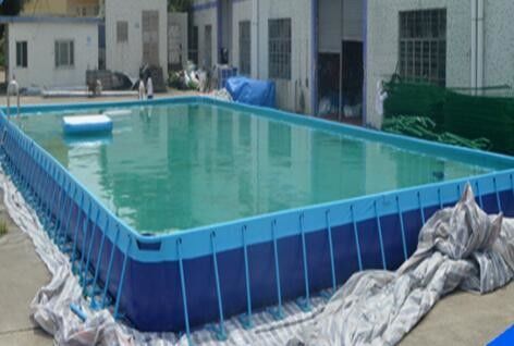 SGS 10M X 10M PVC Havuz Metal Çerçeve Yaz için Şişme