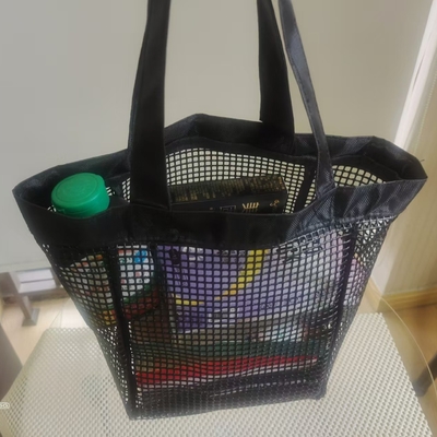 Güçlü Yük Taşıma Kapasitesi Alışveriş Çantası Plaj PVC Mesh Çantası Özel Tasarım Logo
