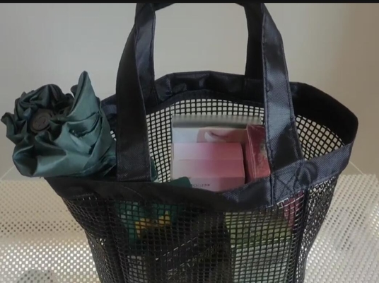 OEM Servisi Plaj Dış Sporları veya Alışveriş için PVC Mesh Depolama Çantası