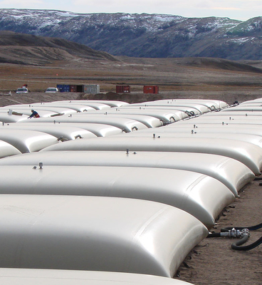 Yağ depolama esnek mesane yakıt tankı TPU kaplama kumaş 50000 litre