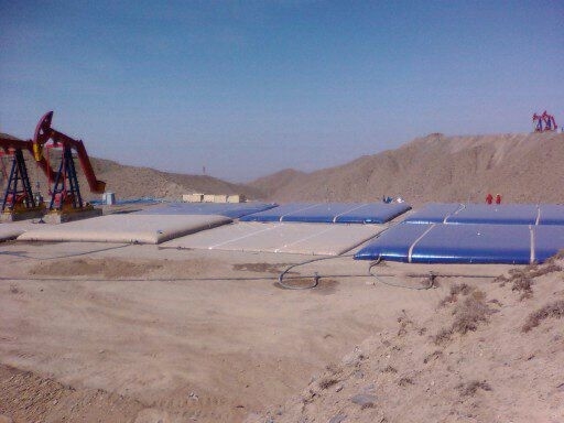 Yağ depolama esnek mesane yakıt tankı TPU kaplama kumaş 50000 litre