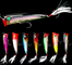 7 Renk 8CM/10.50G Tüy Kanca Levrek, Yayın Balığı Plastik Sert Yem Popper Balıkçılık Cazibesi